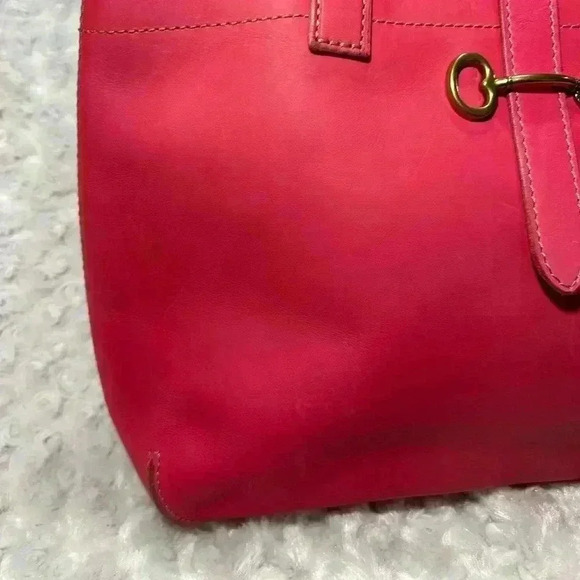 Fossil Leather Fuchsia Tote Bag - Picture 6 of 16